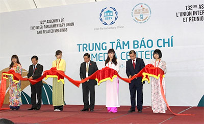 Media centre for IPU-132 Assembly opens in Ha Noi