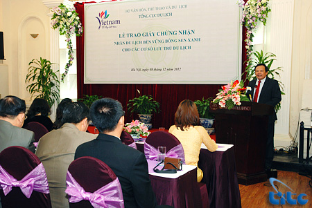 Tourist accommodations receive Green Lotus Label 2012